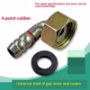 Gas Cooker Universal Joint Hose Connection with Intake Elbow 2 Gas Cooker Universal Joint Hose Connection Four-Part Internal Thread Intake Elbow Edison Screw – Quality Cooker Accessories in Sri Lanka