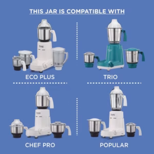 Preethi MGA-515 1 Litre White Stainless Steel Taper Jar for Mixer Grinders | MiniAspares Sri Lanka